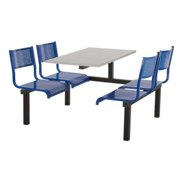 CU93 - 4-Seater Barrett Canteen Unit - 1 Way Access, Blue, Grey