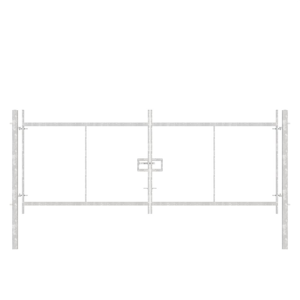 Double Leaf Gate Frame -  2.4m x 6mComes with posts, slide latch & hinges