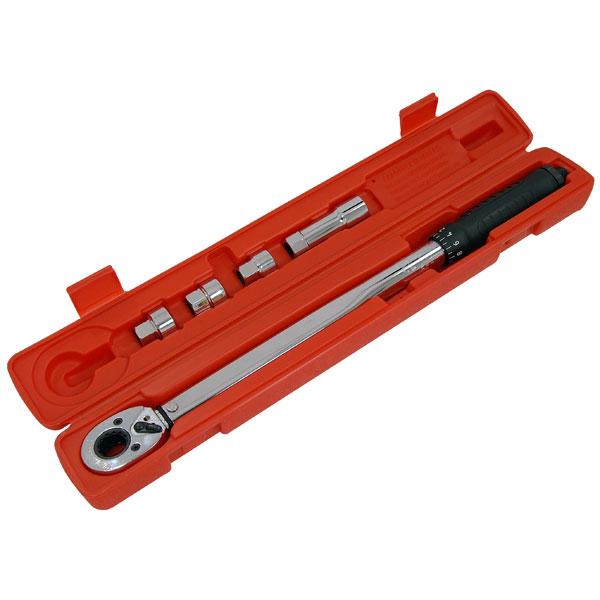 Neilsen CT3949 Pass Through/Go Thru Torque Wrench with Extension Bar + Sockets range 10-210Nm