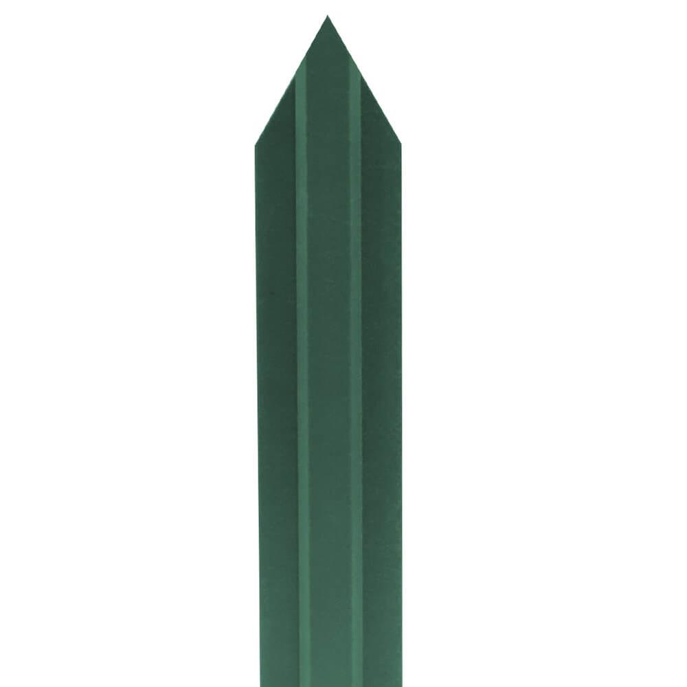 1.8m High Green GRP Palisade Un-drilledPale 1750mm Long Top Hat" Profile"