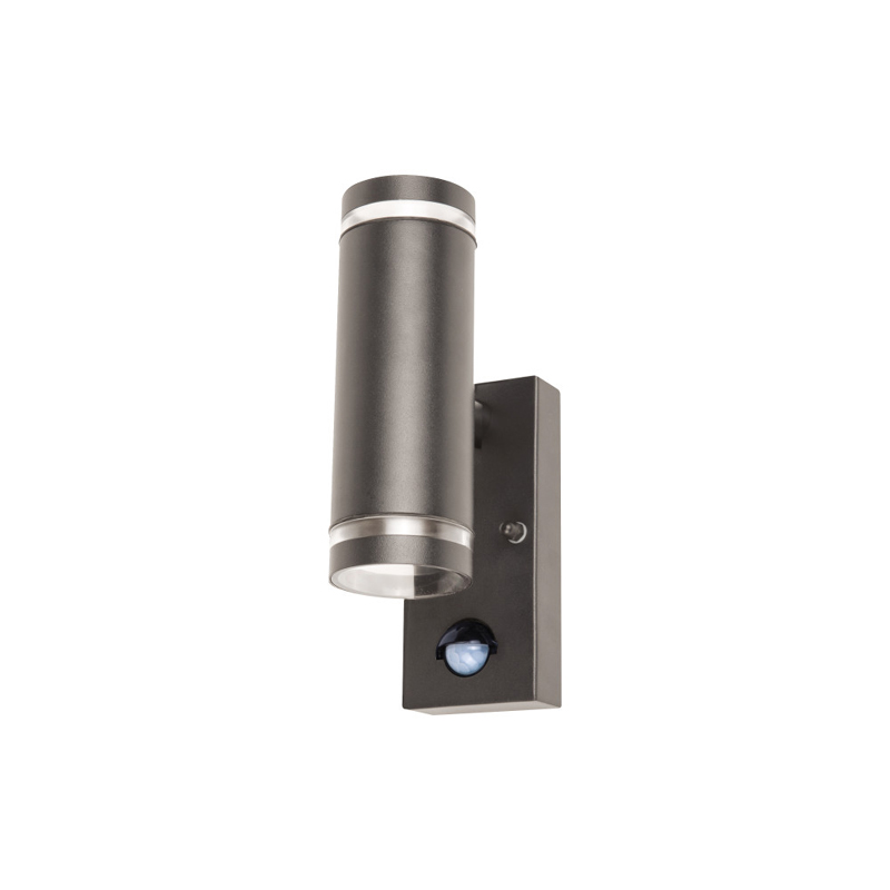 Integral Outdoor GU10 Up/Down PIR Wall Light IP54 Anthracite Grey