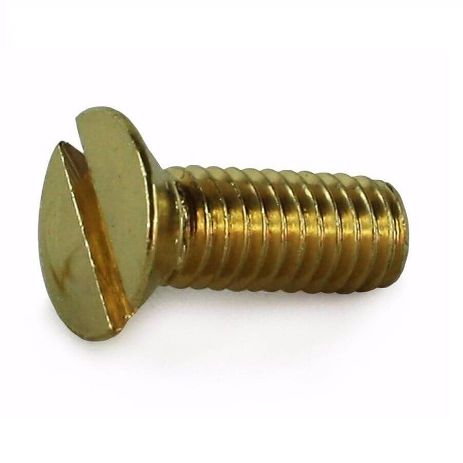 M10x25 Brass Slot Csk Machine Screw