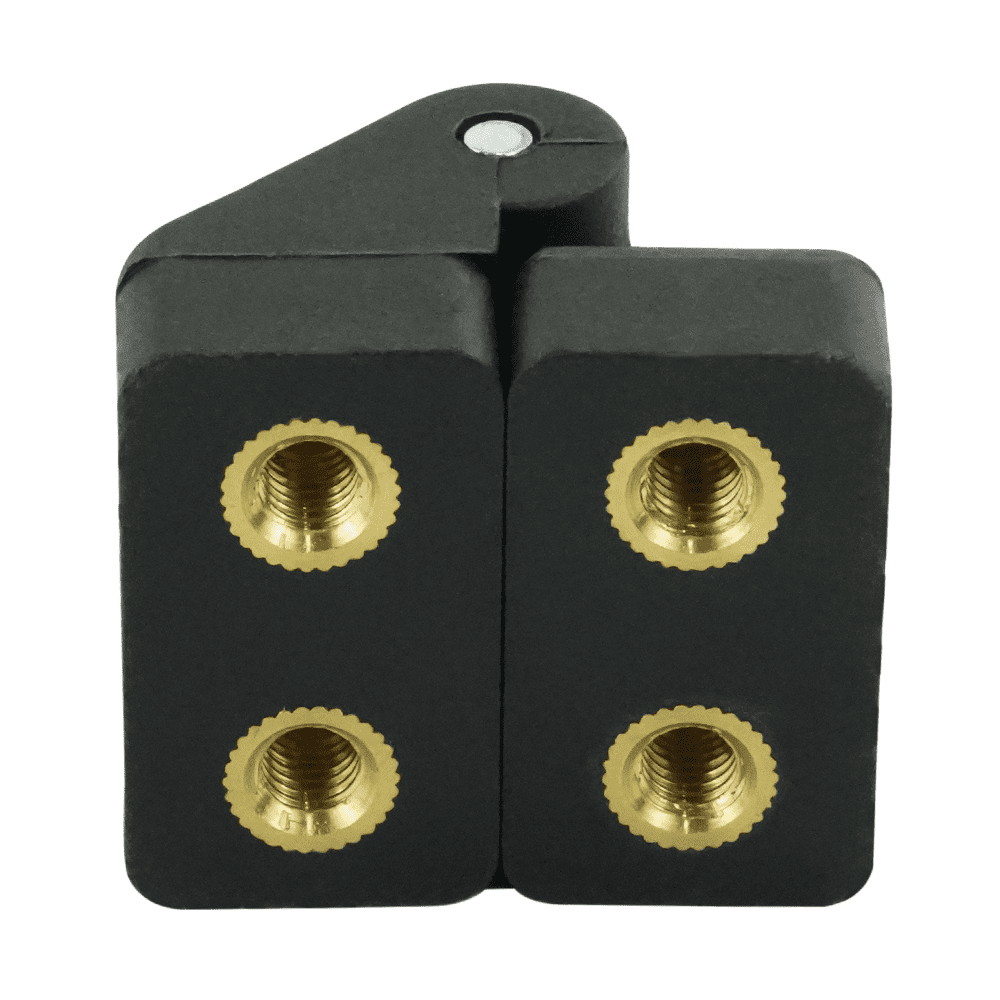Plastic Hinge with Threaded Inserts