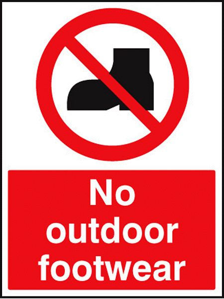 No outdoor footwear