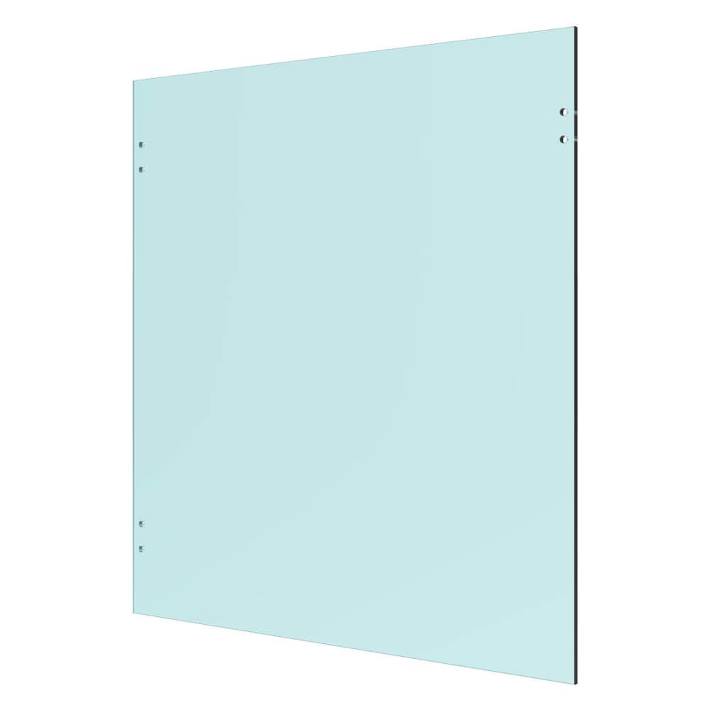 10mm Clear Float Toughened Glass Panel1000 x 1024mm Post Gate Panel with holes