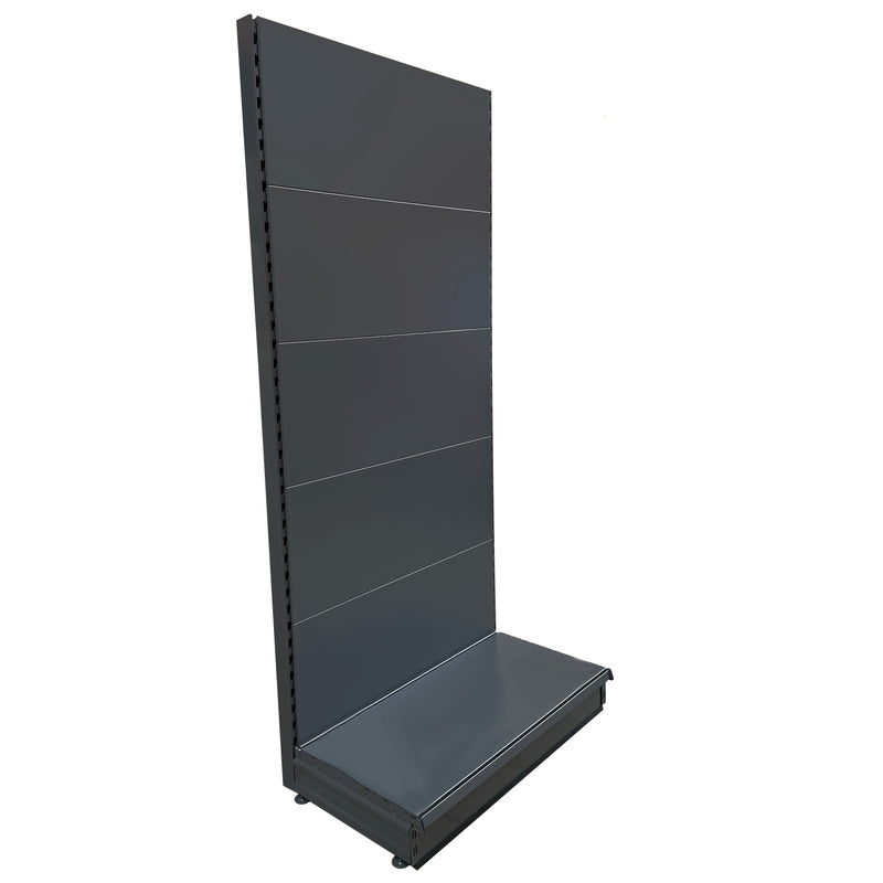K50 Starter Wall Bay - Plain Back Panels, 57cm deep base, Dark Grey, choice of height & width..