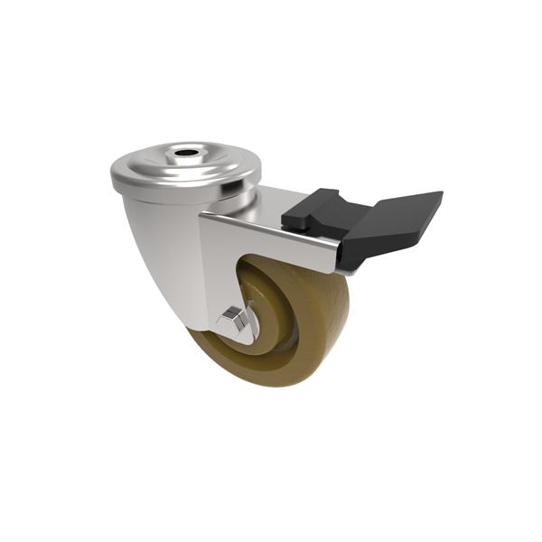 Phenolic Bolt Hole Swivel Castor Brake 125mm 200kg Load