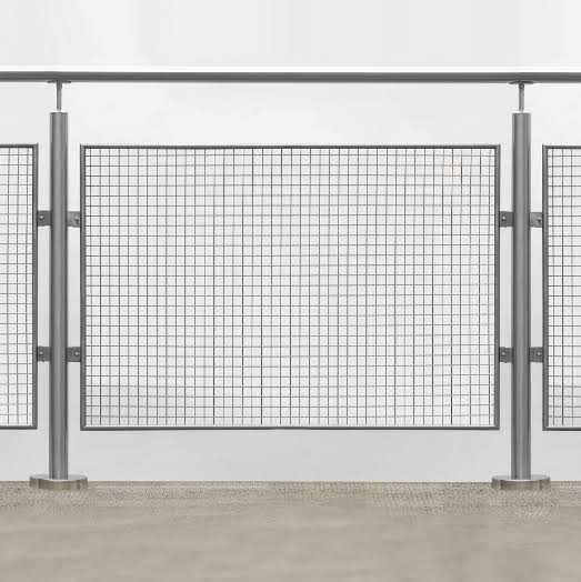 4'x 8' 1"x 1"x 12g Type 304 Stainless (2.5mm) Welded Mesh