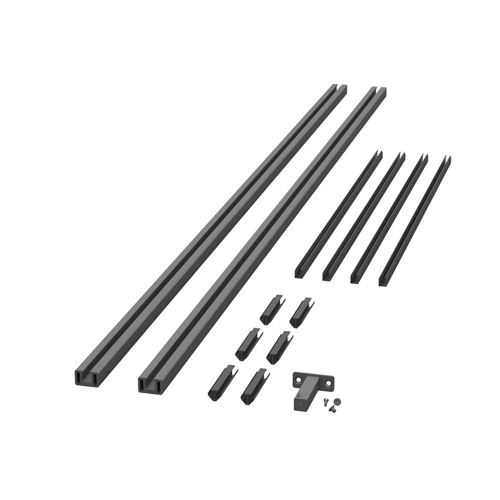 Aluminium Channel Kit - 38x25mm - 1.8mBlack Sand