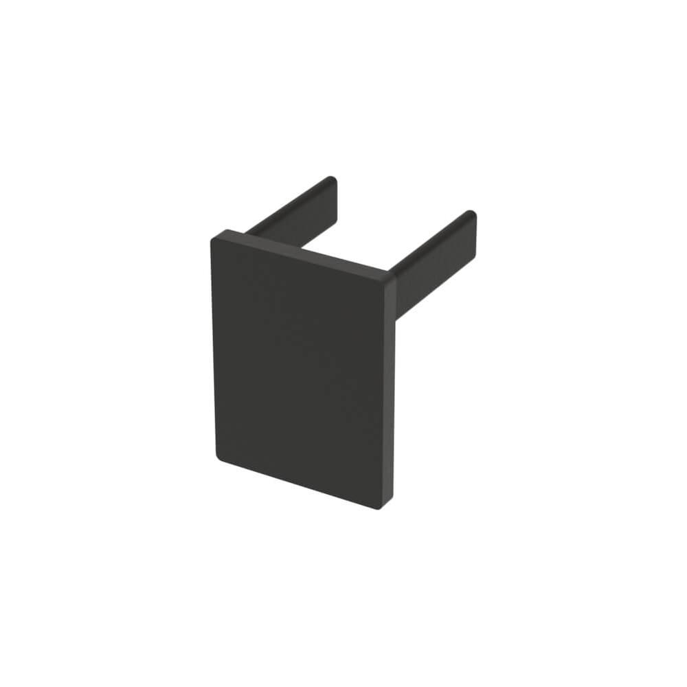 Aluminium Rectangular End Cap PPC BlackRAL 9005