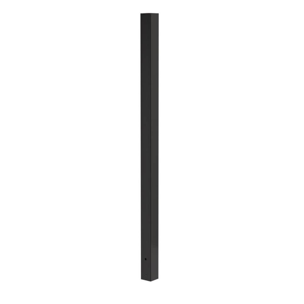 Fortitude 75mm Concrete In Post (1.1m) - Black with Post Cap 1562mm  