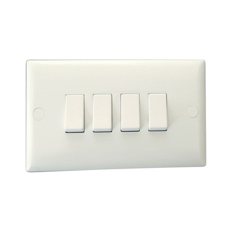 Varilight Value 4G 10A 1-2 Way Rocker Switch Twin Plate