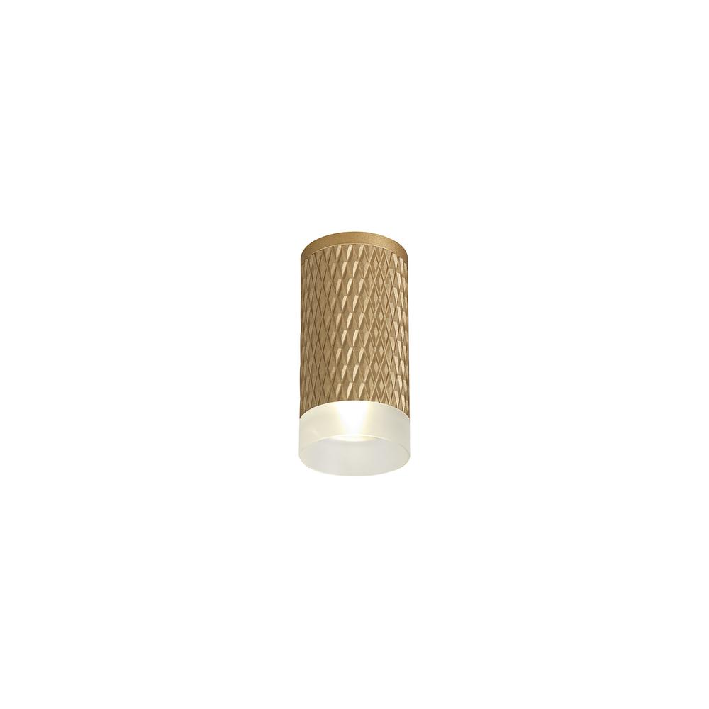 Luxuria * Swirl 6cm 1 Light 11cm Surface Mounted Ceiling GU10 Champagne Gold/Acrylic Ring