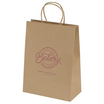 Ashdown Small Paper Gift Bag - Kraft - 150GSM (Spot Colour Printing) E1410103