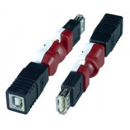 USB 2.0 Type A Female to Type B Female Flexible Gender Changer