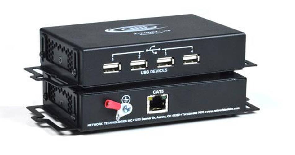 USB-C5-200-IND  Industrial USB Extender via CATx to 200 feet: 4-Port