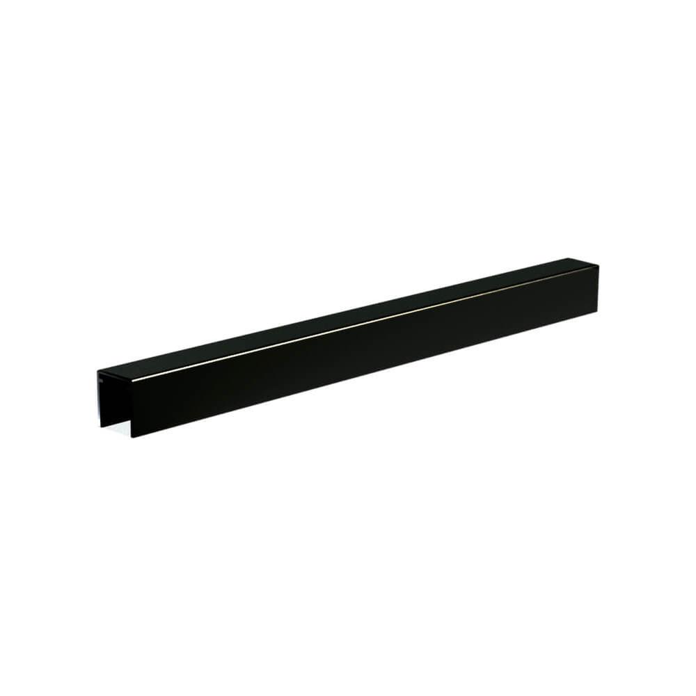 Aluminium Top Rail 30 x 28mm 3m Length PPC Black RAL 9005