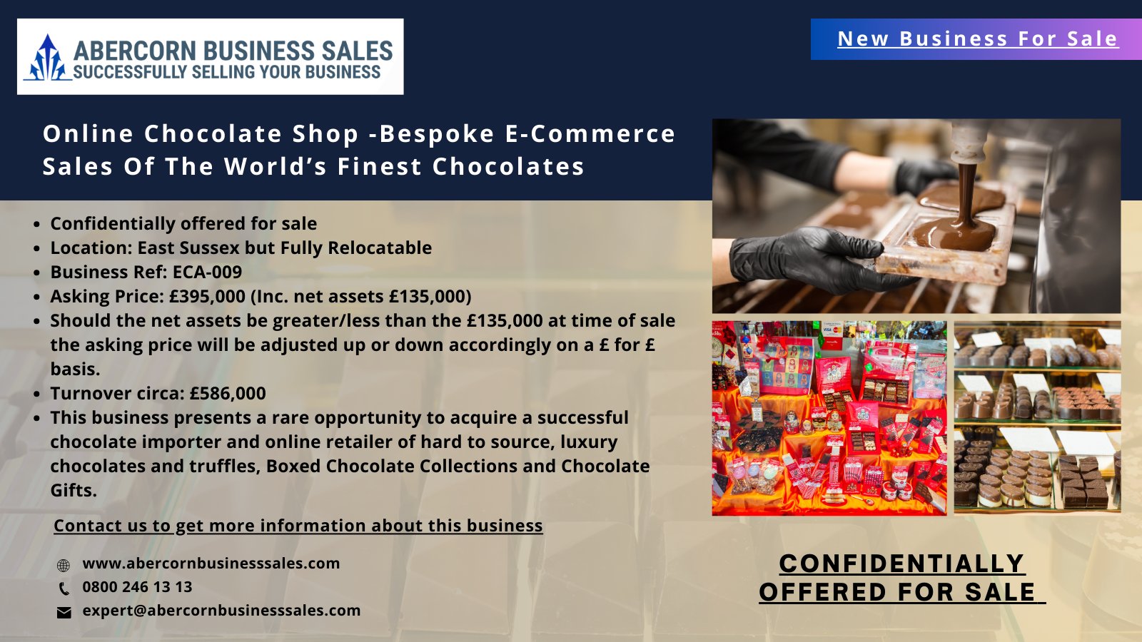 ECA-009 - Online Chocolate Shop -Bespoke E-Commerce Sales Of The World’s Finest Chocolates