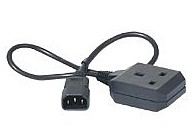 PEX-UKSKT-02 IEC320 C14 Plug to UK Mains power Socket - 2 Mtr