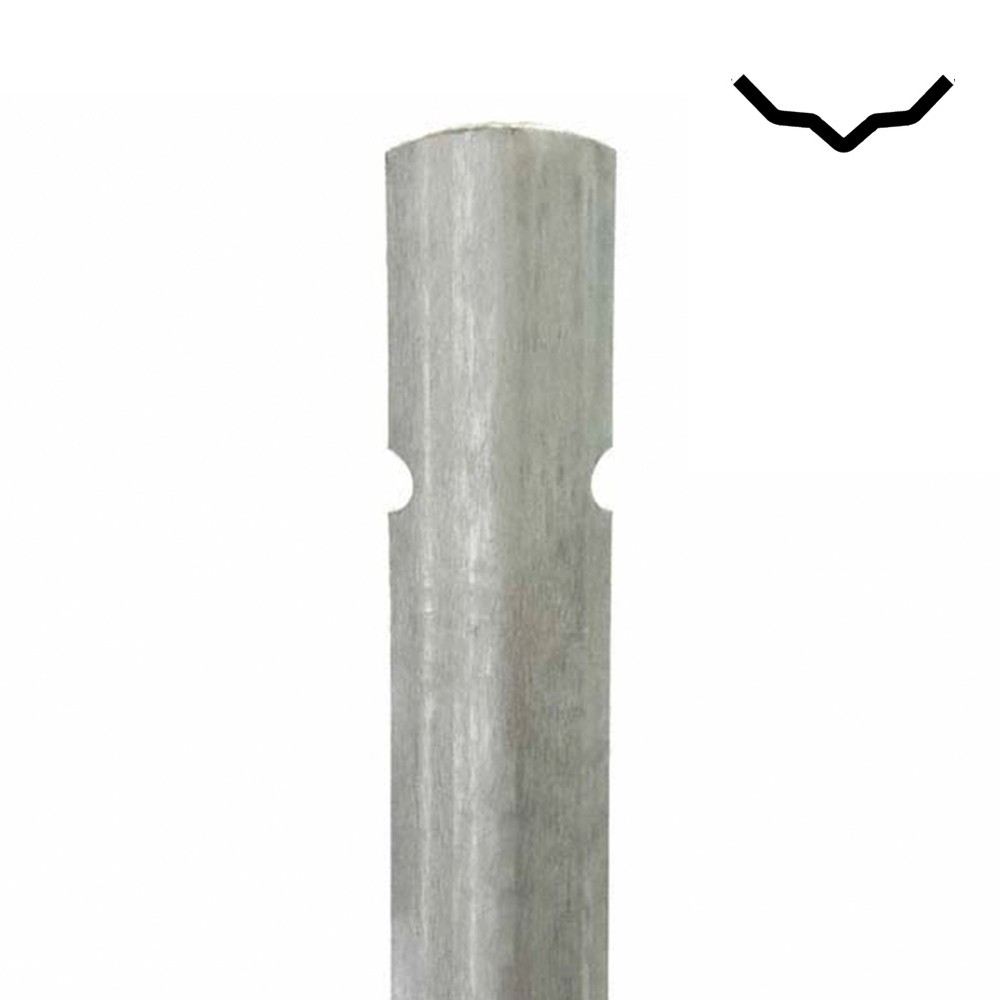 1.8m High Palisade Pale Round & Notched Galvanised 'D' 3.0mm Pales