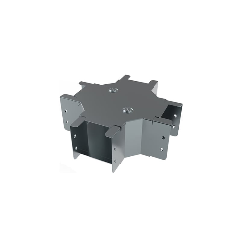 Unitrunk QuickFix Trunking Fitting Fourway Intersection Box 100x100mm