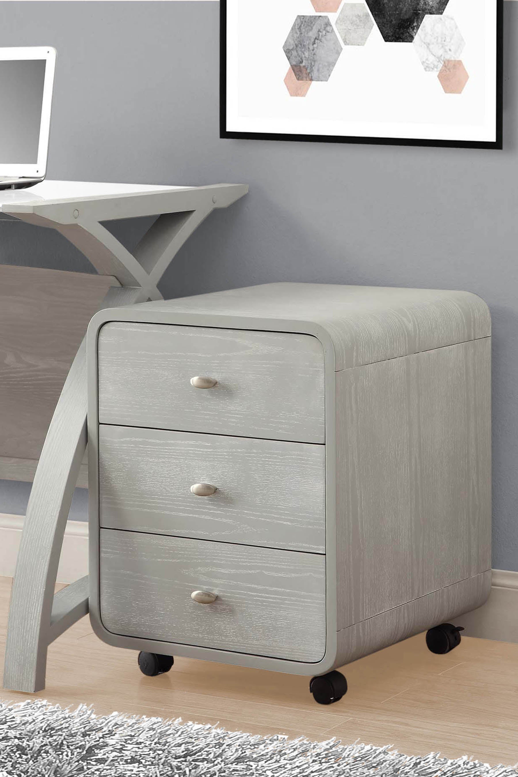 Providers Of Contemporary Mobile Three Drawer Pedestal in Grey - 440mm - PC201-3DRW UK