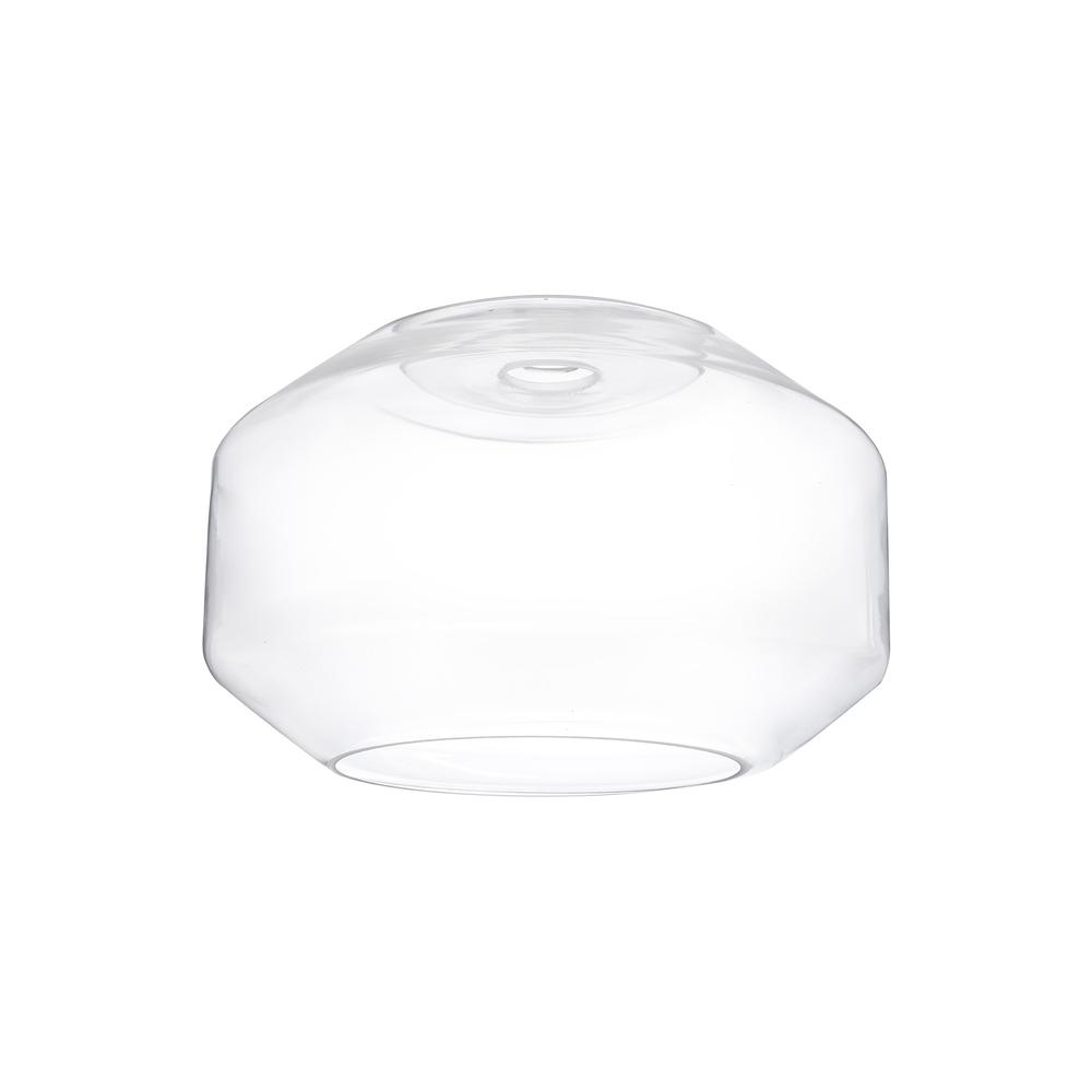 Luxuria Serena Chamfered Round 30cm Clear Glass (F) Lampshade