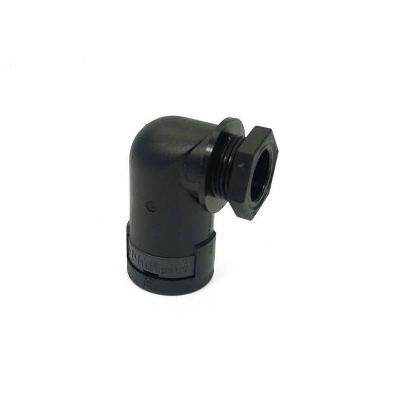 PMA BVWDM162GT - 20 Conduit Connector Black Colour 90 Degree Elbow Connector Type 16mm