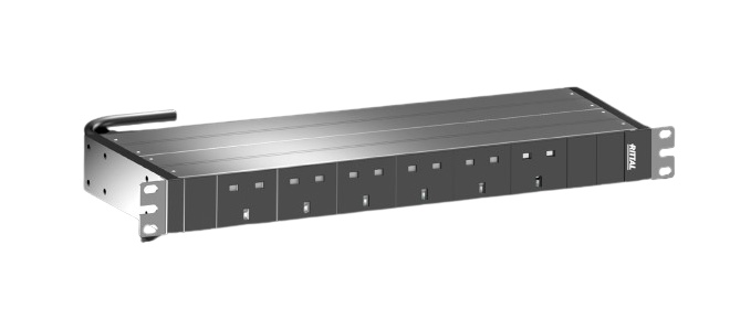 RTL-7979801 Rittal PDU, 1U Horizontal Rack Mount, 6x UK Outlets, UK 13A Input