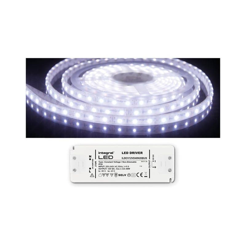 Integral 6W/M IP67 6500K LED Strip With Driver (Priced Per 5M)