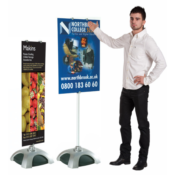 Free Standing Display Sign Holder with Stable Base