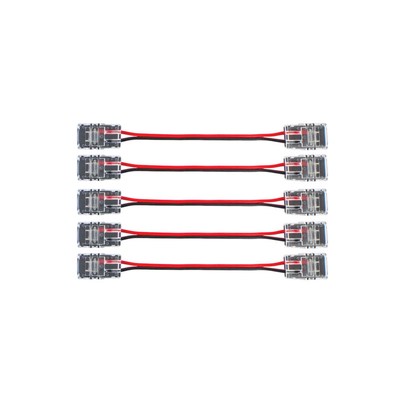 Integral 2-Way Connector 150mm Wire For IP20 10mm Width Spotless Strip (Pack of 5)