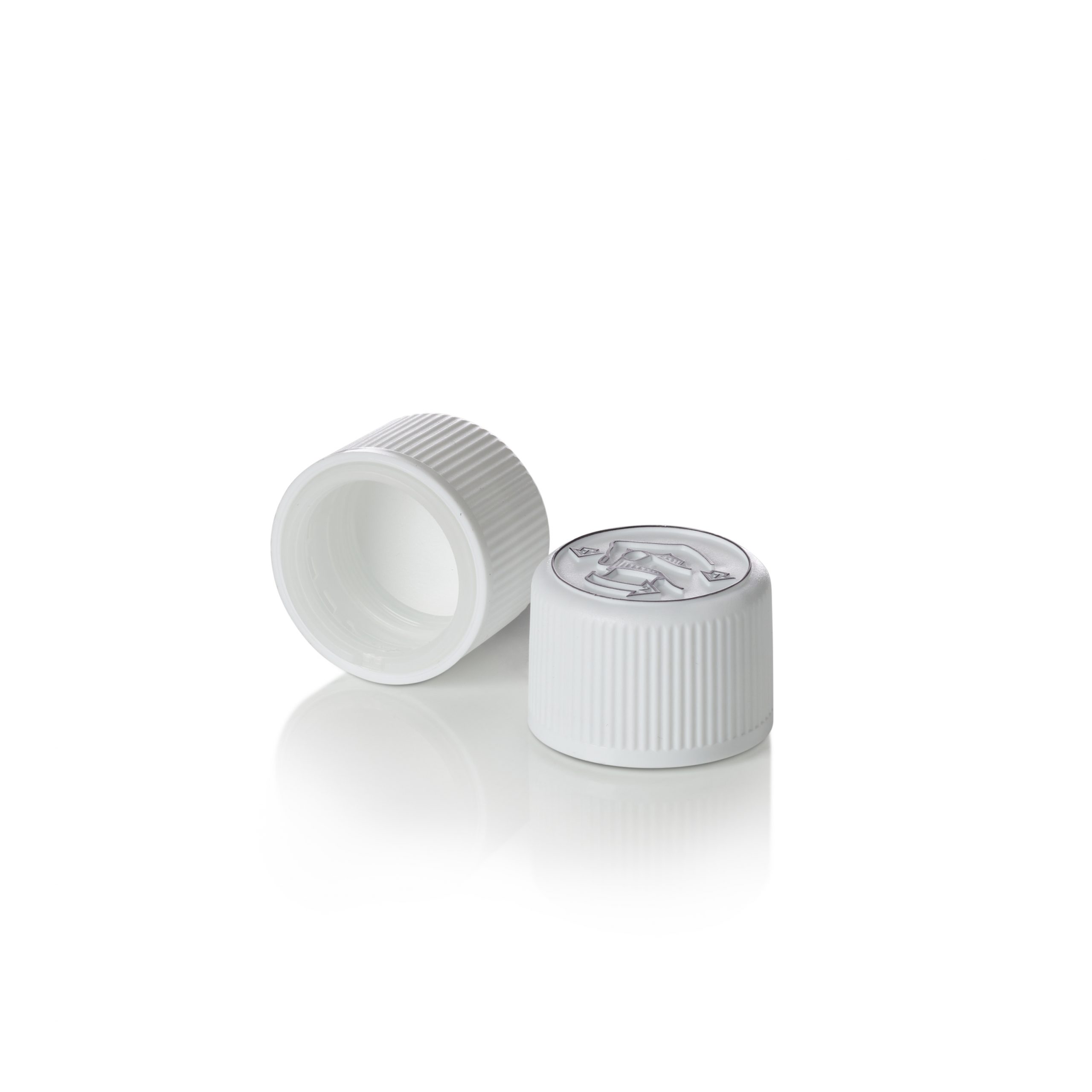 Stockists Of 28&#47;PP ROPP White Wadded Child Resistant Tamper Evident Cap &#45; Fine Ribbed