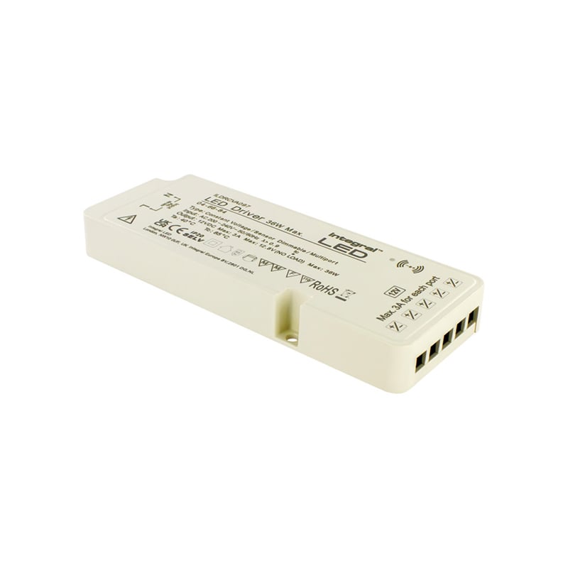 Integral 5 Multiport Sensor Dimmable Constant Voltage Driver 12V DC 36W