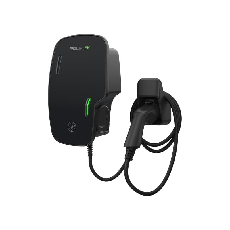 Rolec Zura Smart EV Charger 2 x up to 7.4kw 63A 5M Tethered Type 2 Black