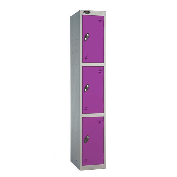 Coloured Three Door Locker For Gyms