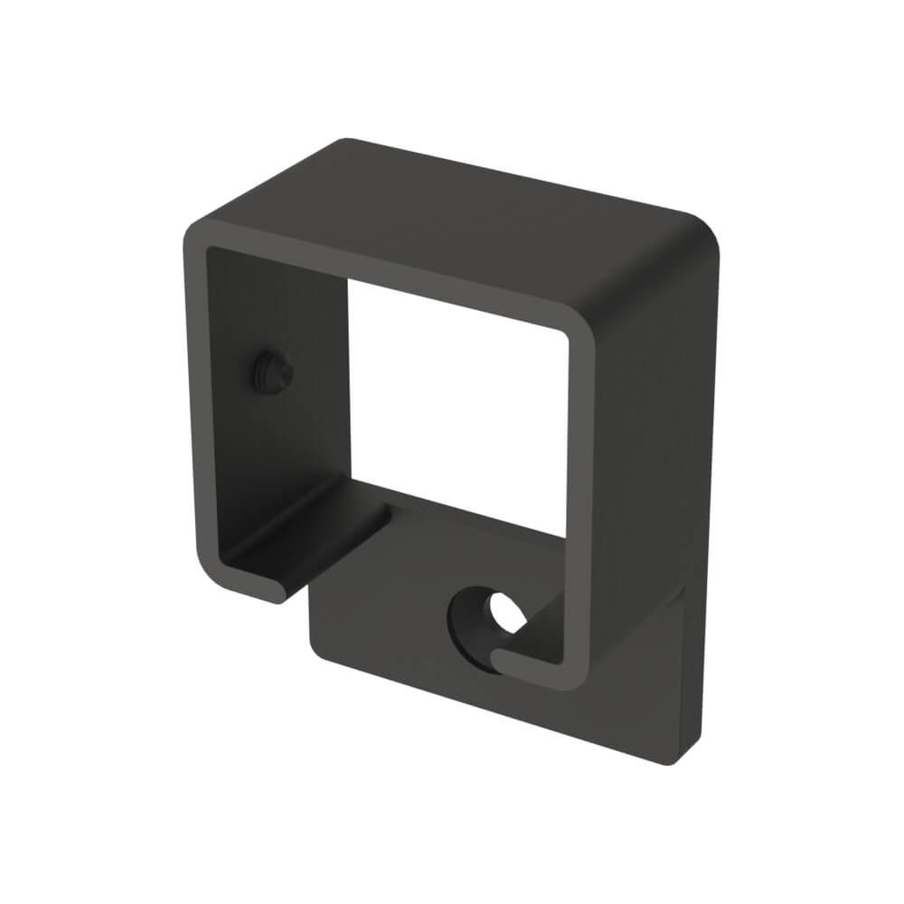 Aluminium 40 x 35mm Square Wall FlangePPC Black RAL 9005