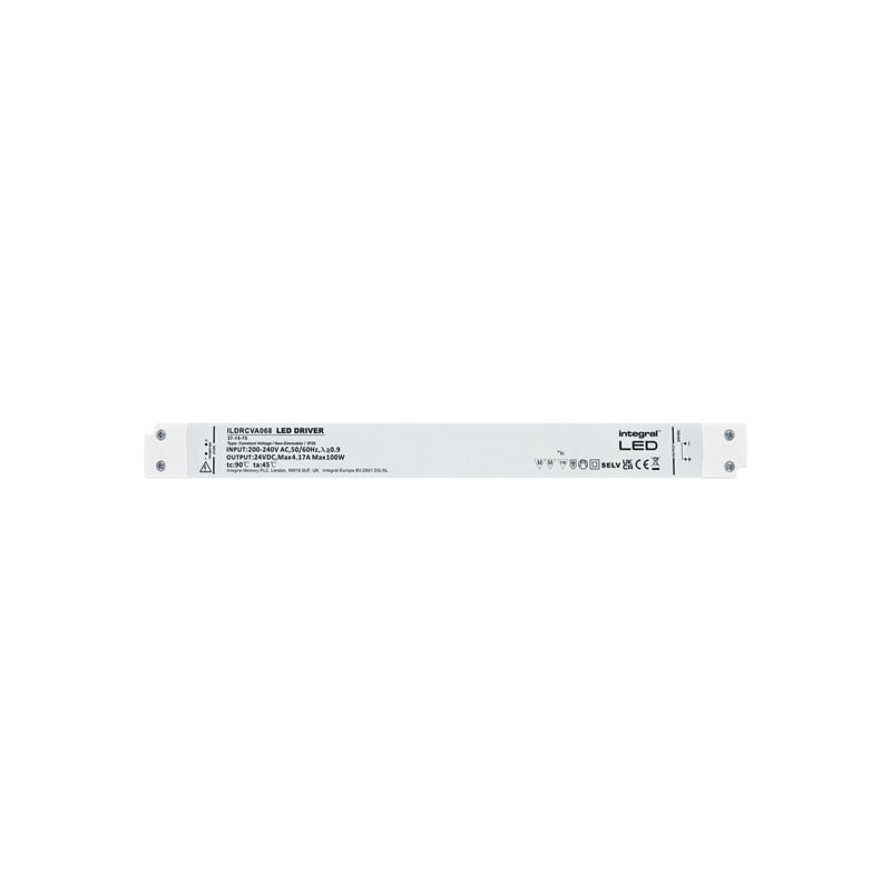 Integral Long & Slim Non Dimmable 24V DC IP20 LED Strip Driver 100W