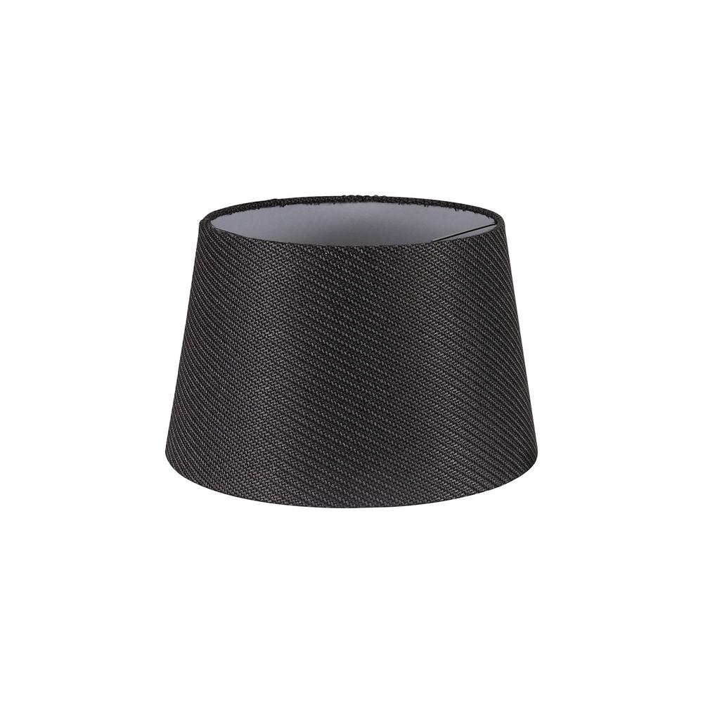 Luxuria Radiantum Round 280/350x220mm Fabric Shade (F) Charcoal Grey/White Laminate