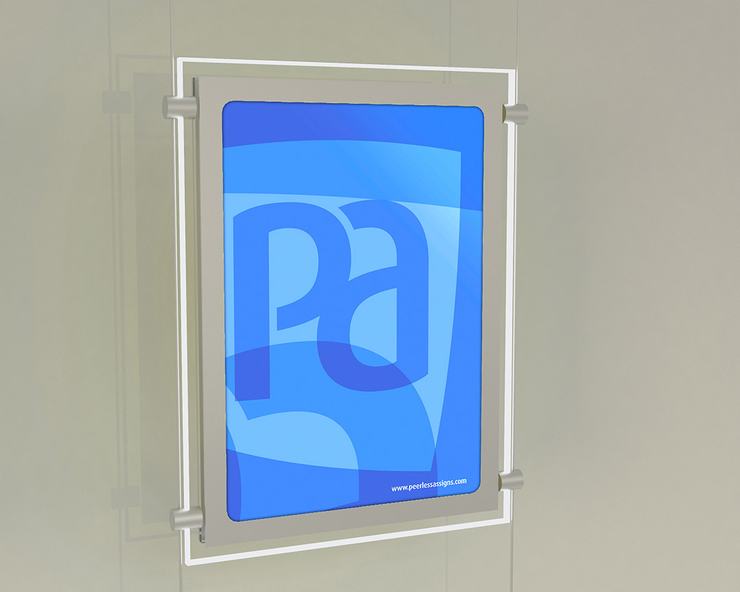 Illuminated Micro Bevelled Acrylic POS Holders For Event & Exhibition Industry