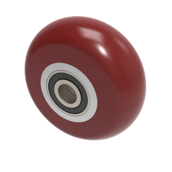 Ergonomic Polyurethane 125mm Ball Bearing Wheel 450kg Load