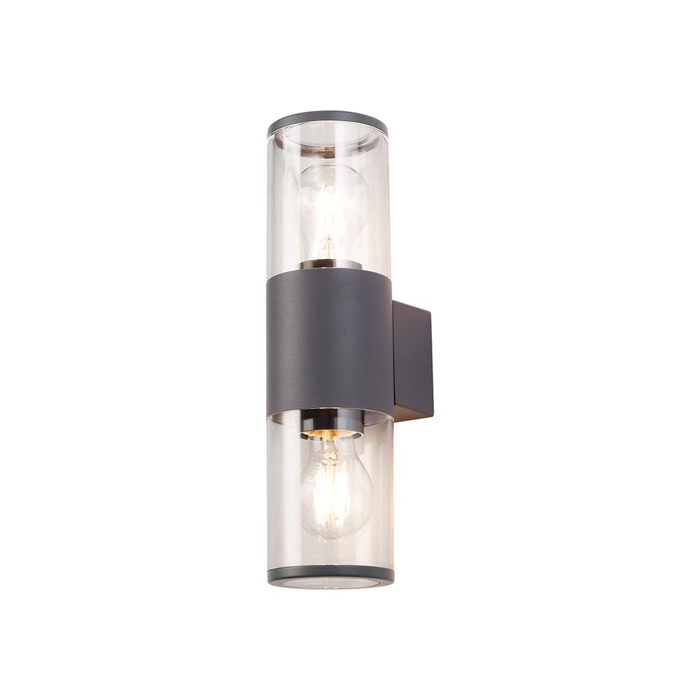 Luxuria Rhapsody Wall Light 2xE27 IP54 Anthracite/Clear