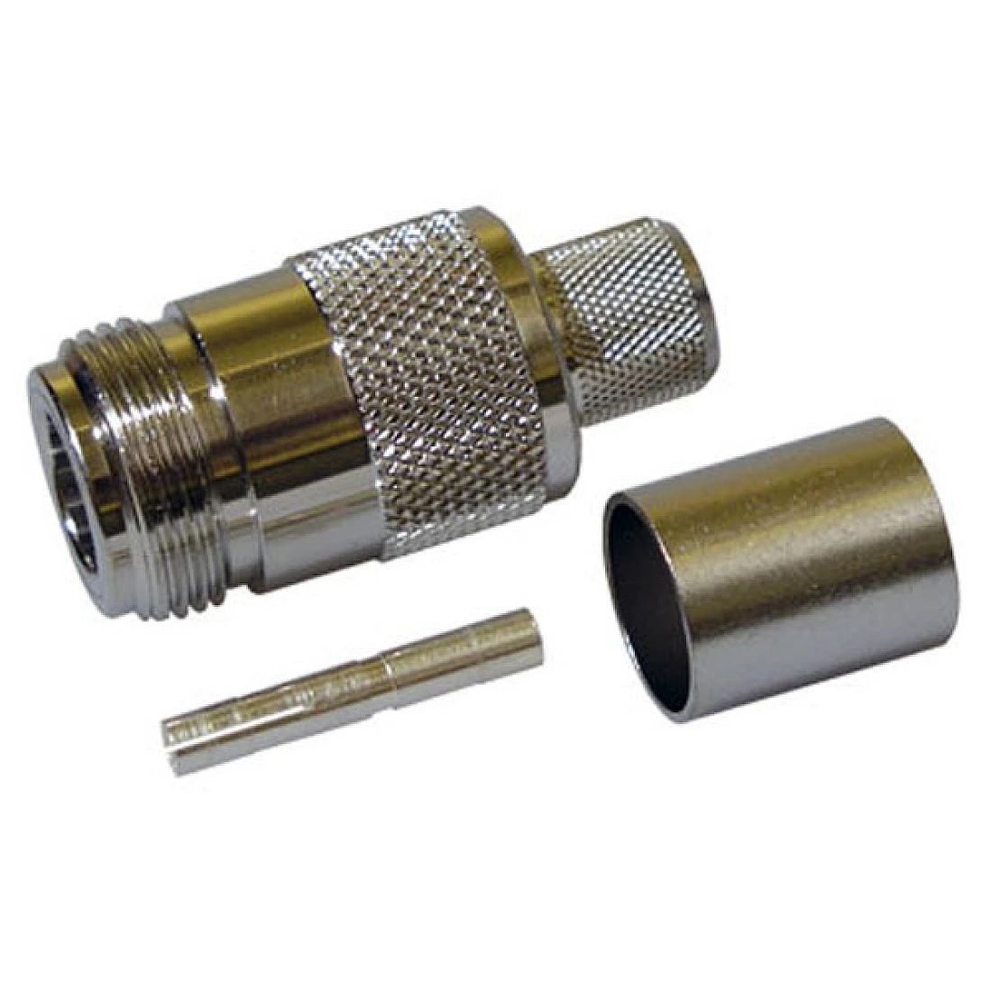 Telegartner J01021A0061 (100023998) 50 ohm Straight Cable Mount N Connector jack Crimp Termination 0 to 11GHz, RG213,