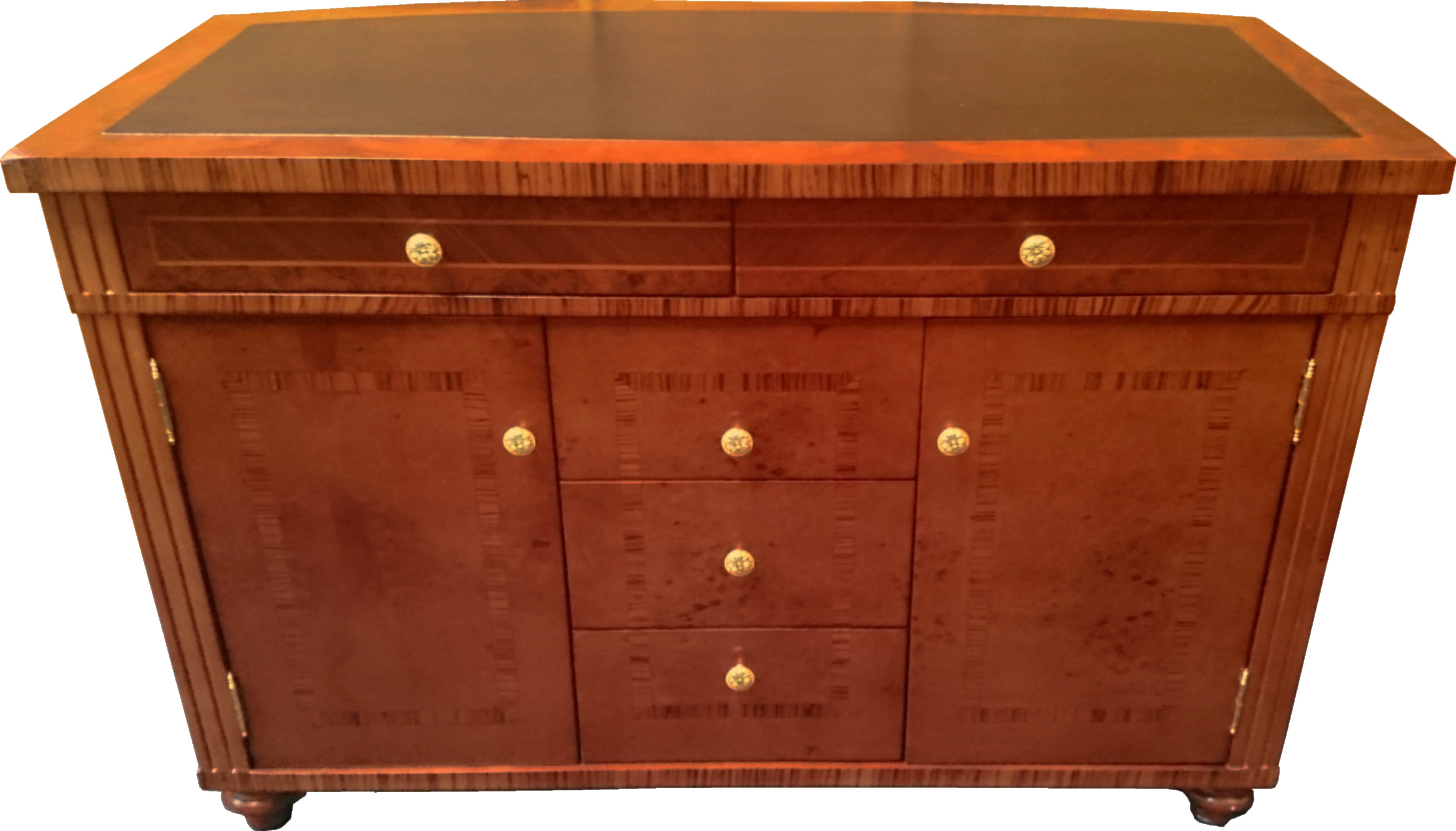 Executive Solid Wood Side Table With Inlaid Veneer Panelling - 10809-ST Near Me