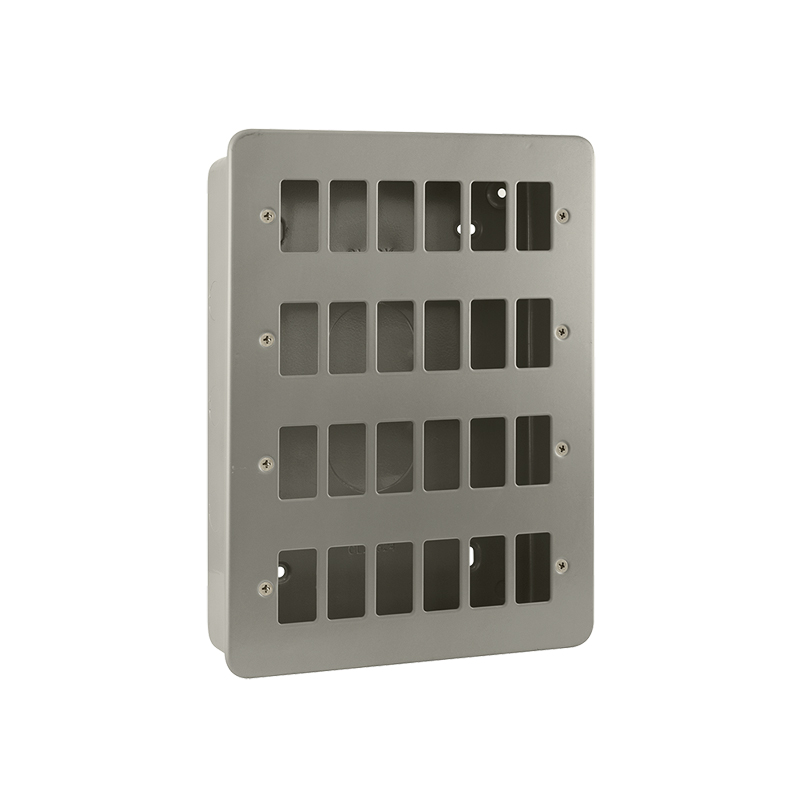 Click GridPro Metal Clad 24 Gang Frontplate with Back Box