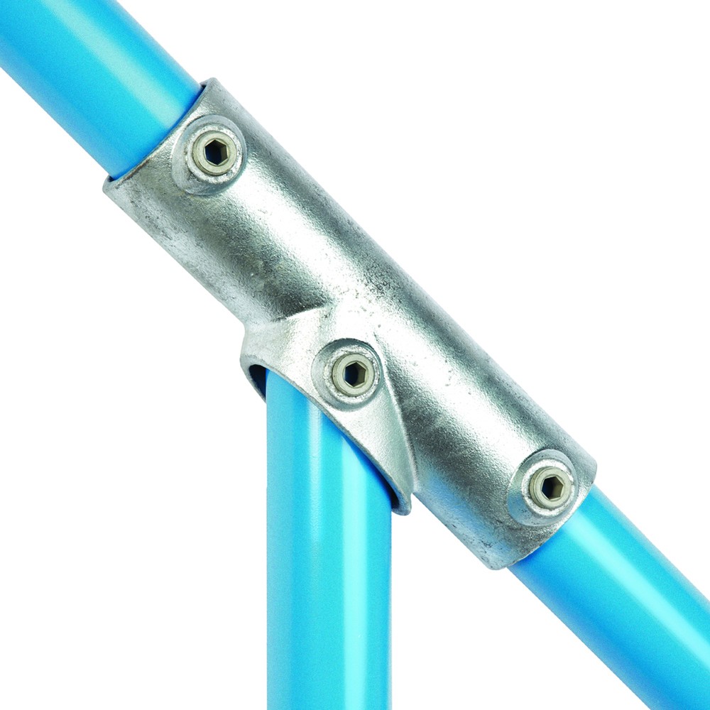 Three Socket Tee for 42.4mm Tube 30 to 45 degrees