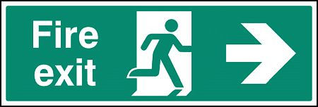 Fire exit right arrow