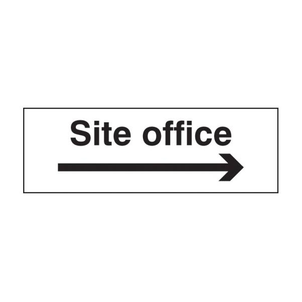 Site Office Arrow Right - Rigid Plastic - 300 x 100mm