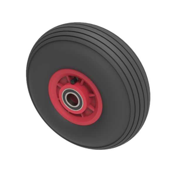 Pneumatic 260mm Ball Bearing Wheel 120kg Load