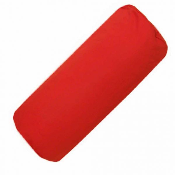 Red Cotton Drill Bolster 8&#34; x 17&#34; Cylinder Shape.
